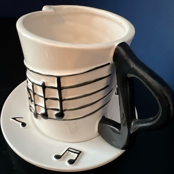 Vintage Music Note Mug and Saucer - Picture 4 of 9